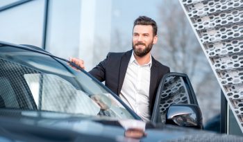 Businessman supercar